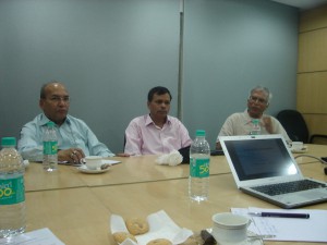 From left to right: Prof. Manmohan Chaturvedi, Ansal University, Member BIC IAG; Prof. M. P. Gupta, IIT Delhi, BIC India EWG Lead; Dr. N Vijayaditya, Ex CCA & DG NIC: Government of India.