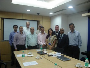 (L-R): Mr. Aseem Mukhi, Consultant, Data Security Council of India; Mr. Sanjay Bahl, Senior Consultant CERT-In, DeitY; Dr. Klaus Alexander PENDL, First Secretary, Delegation of the European Union to India; Prof. MM Chaturvedi, Ansal University, Member BIC IAG; Dr. N Vijayaditya, Ex CCA & DG NIC, Gov’t of India; Prof. M. P. Gupta, IIT Delhi; Dr. Charru (Charu Shiv) Malhotra, Associate Professor (e-Governance and ICT) at Indian Institute of Public Administration; Mr. James Clarke, Waterford Institute of Technology, BIC coordinator; Mr. Abhishek Sharma, Beyond Evolution Technologies, Member BIC IAG; Dr. OP Wali, Prof & Head (CITT); Indian Institute of Foreign Trade  Missing from photo: Dr. Gulshan Rai, Director General CERT-In, DeitY, Member BIC IAG.